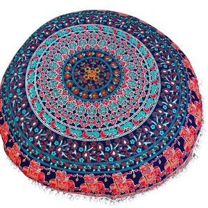 Large Round Mandala Floor Cushion